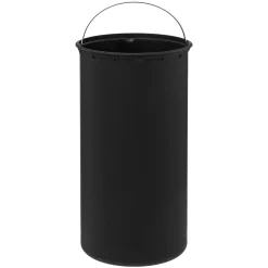 Poubelle ronde avec couvercle bambou 30L, Noir