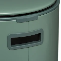 Poubelle ronde en métal 30L, Vert