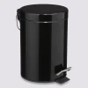 Poubelle ronde métal 3L, Noir