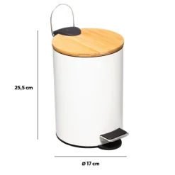Poubelle Soft close 3L, Blanc