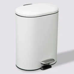 Poubelle Soft close métal 6L, Blanc