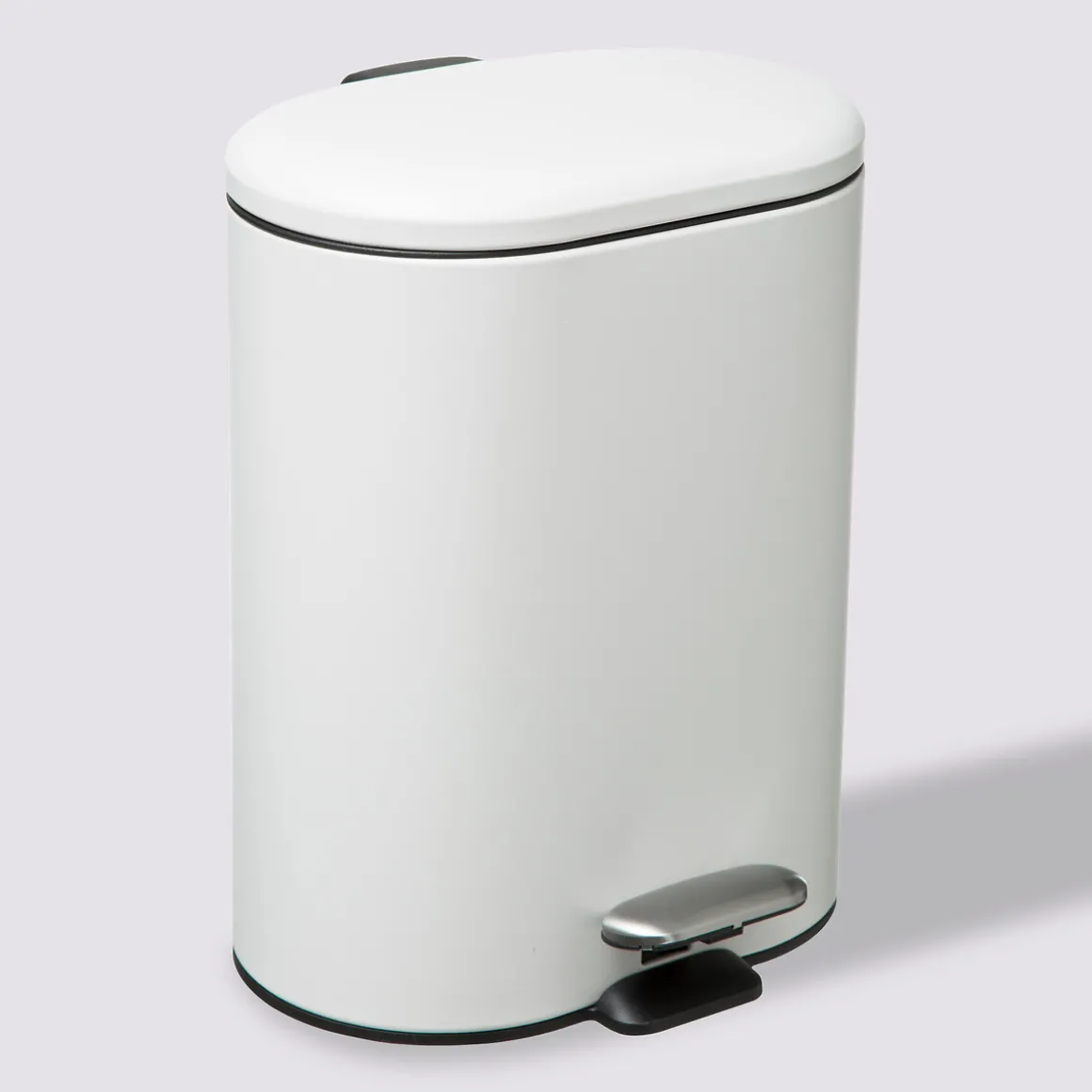 Poubelle Soft close métal 6L, Blanc