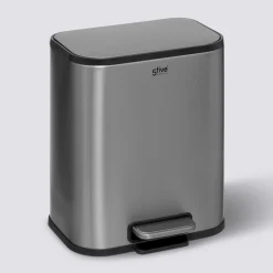 Poubelle Soft Close métal 5L, Argent