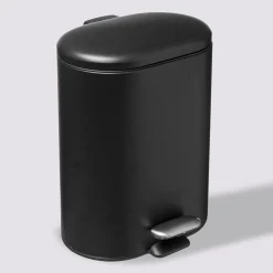 Poubelle Soft close métal 6L, Noir