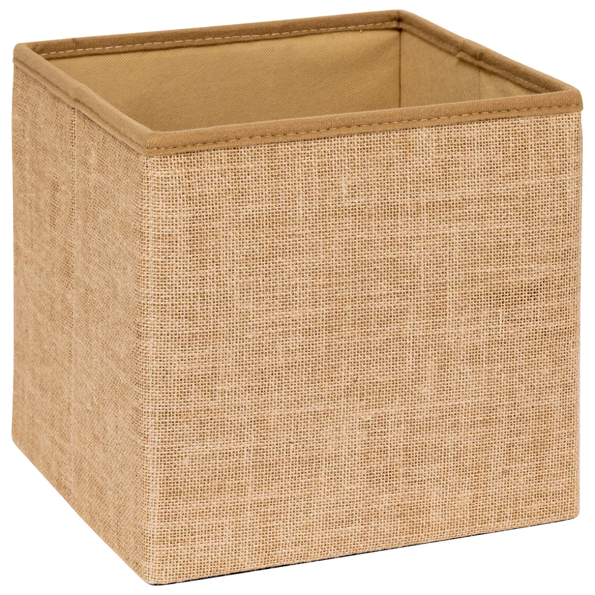 Pouf de rangement 31x31 cm, Toile de jute
