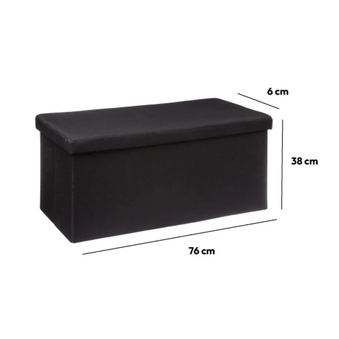 Pouf double pliant, Noir