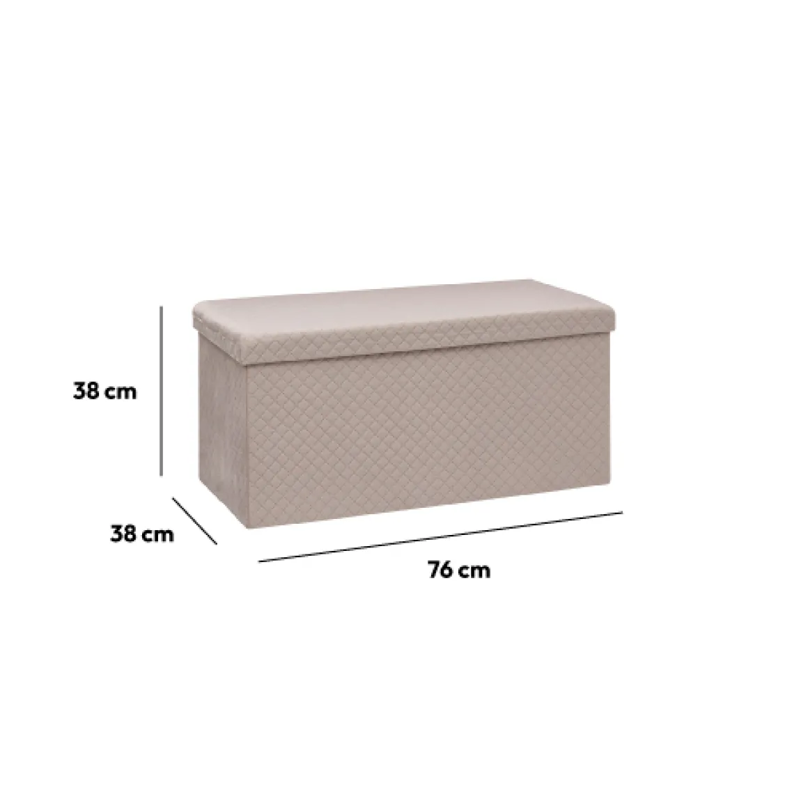 Pouf double pliant, Velour lin