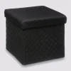 Pouf pliable 31x31 cm, Noir