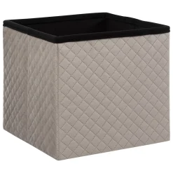 Pouf pliable 31x31 cm, Velour lin