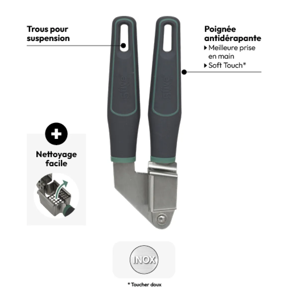 Presse ail, Inox
