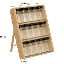 Présentoir à épices 15 pots, Bambou