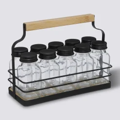 Présentoir à épices 10 pots, Bambou