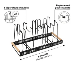 Rack extensible poêles/casseroles