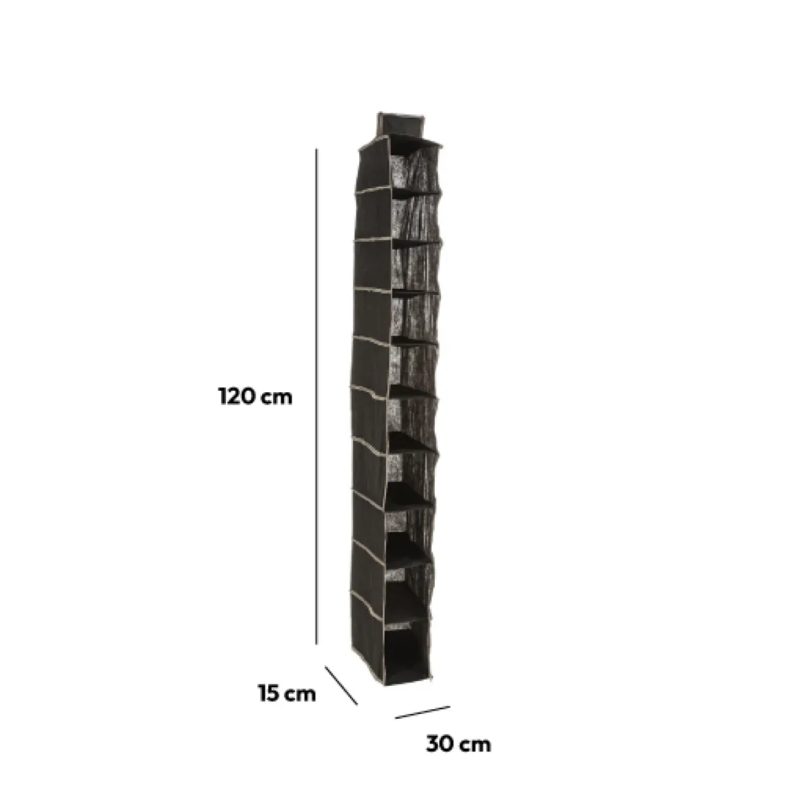Range-chaussures x10 à accrocher, Noir