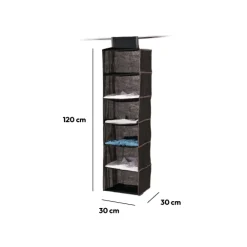 Range-chemises 6 cases, Gris