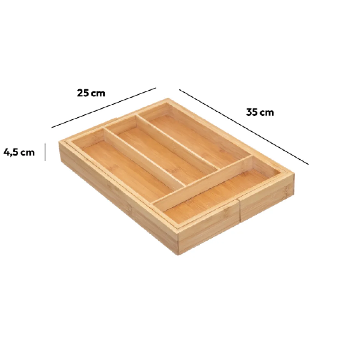 Range-couverts 6 compartiments extensibles