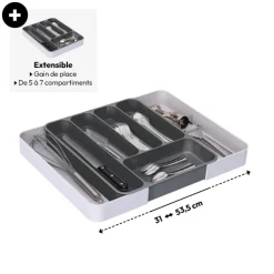 Range-couverts extensible, Gris