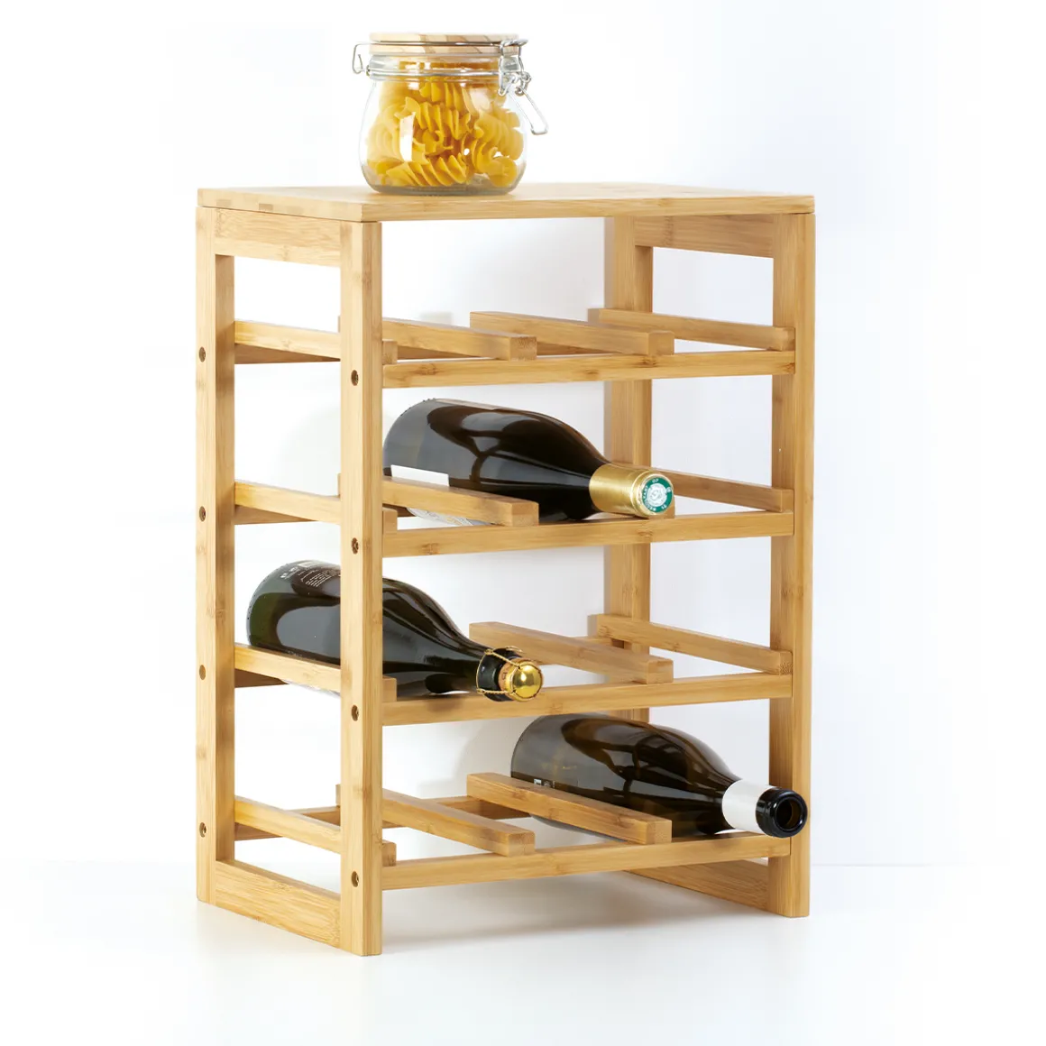 Rangement 12 bouteilles, Bambou
