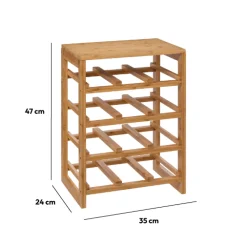 Rangement 12 bouteilles, Bambou