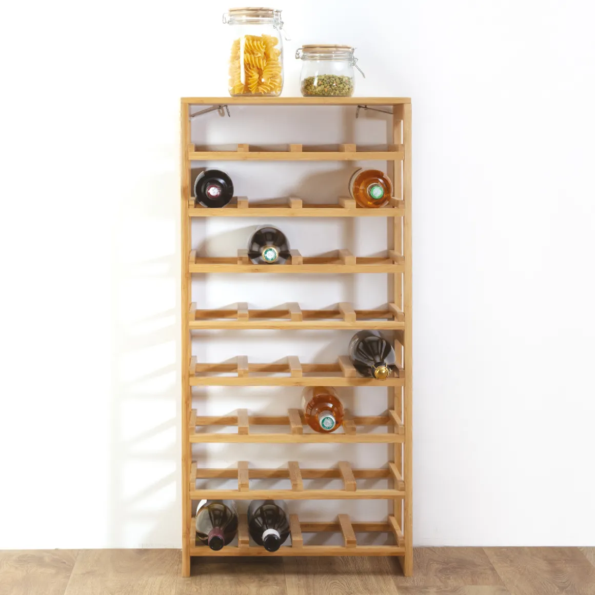 Rangement 32 bouteilles, Bambou