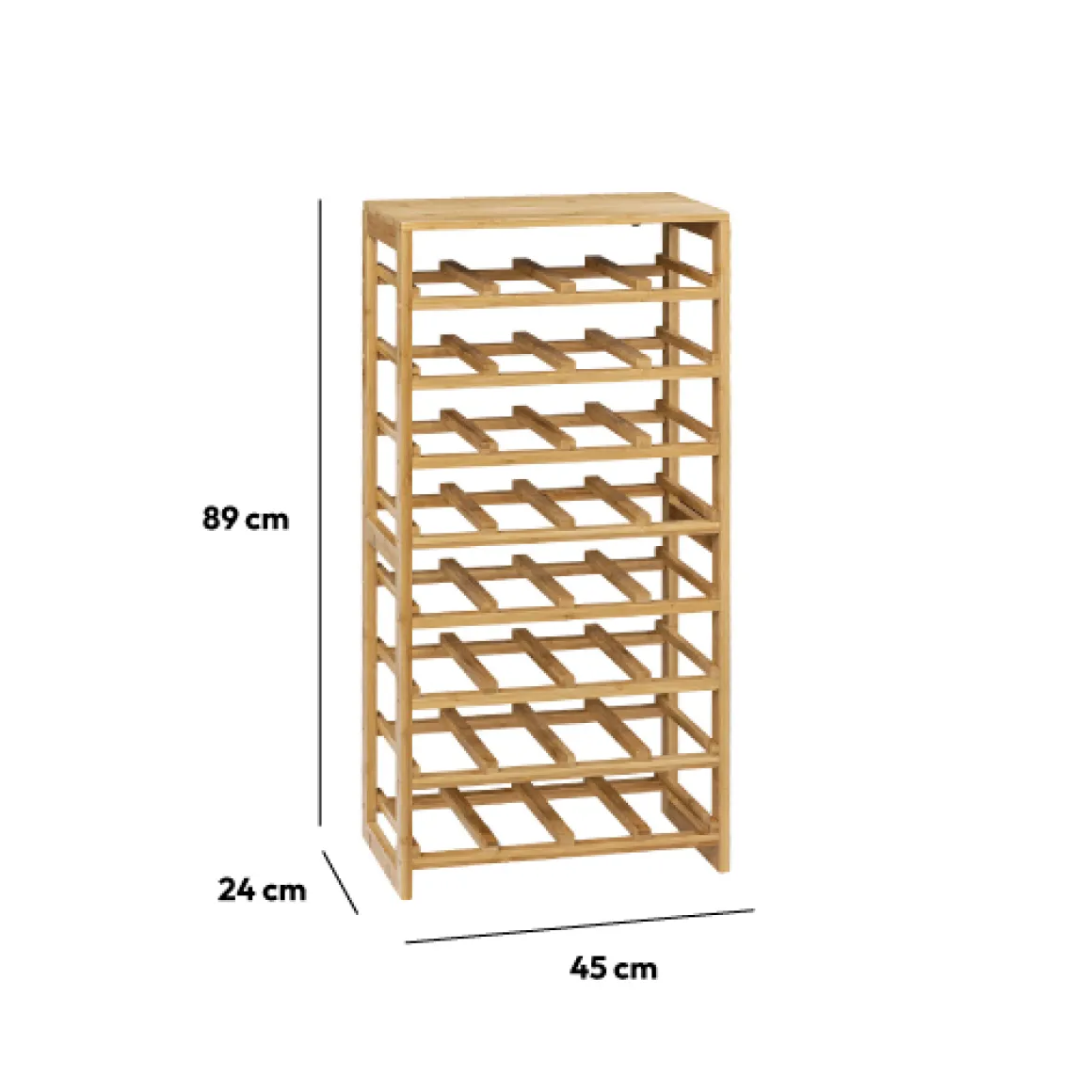 Rangement 32 bouteilles, Bambou