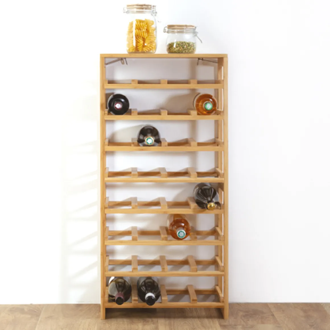 Rangement 32 bouteilles, Bambou