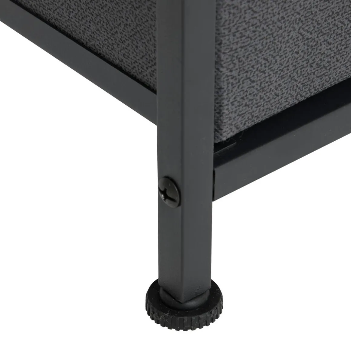 Rangement 4 tiroirs tissu, Gris anthracite
