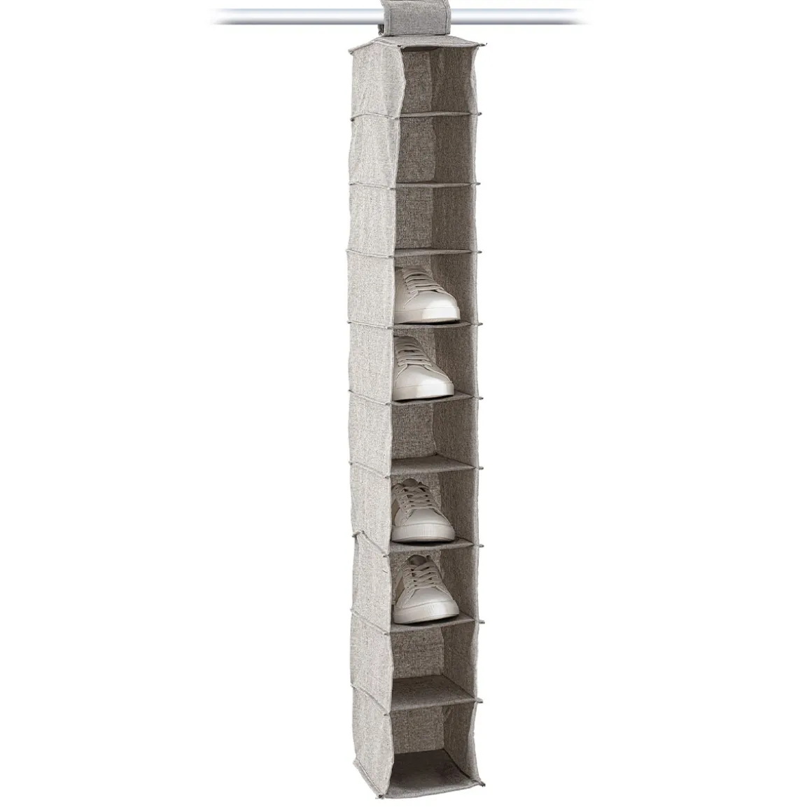 Rangement chaussures 10 cases, Gris clair