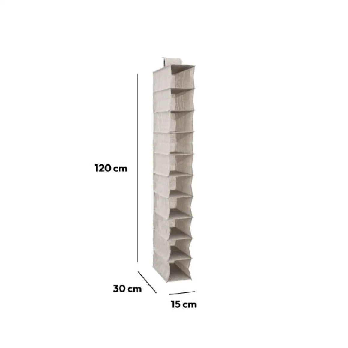 Rangement chaussures 10 cases, Gris clair