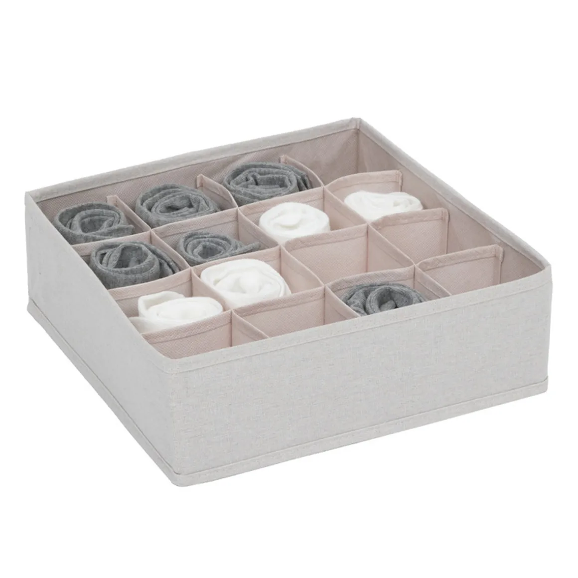 Rangement tiroir 16 compartiments, Beige