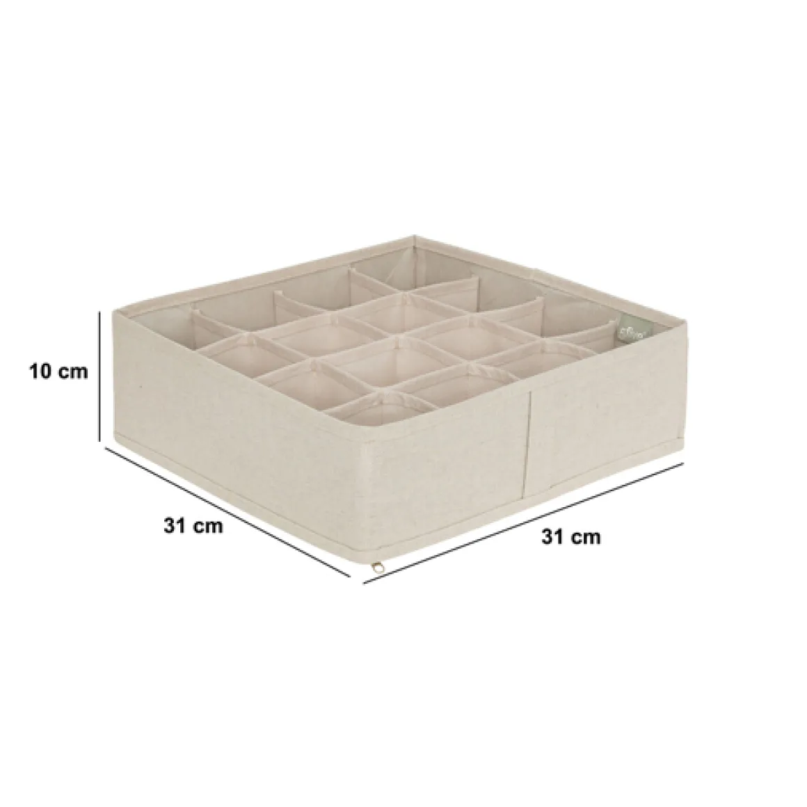 Rangement tiroir 16 compartiments, Beige