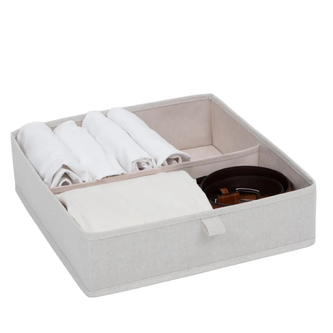 Rangement tiroir 2 compartiments, Beige