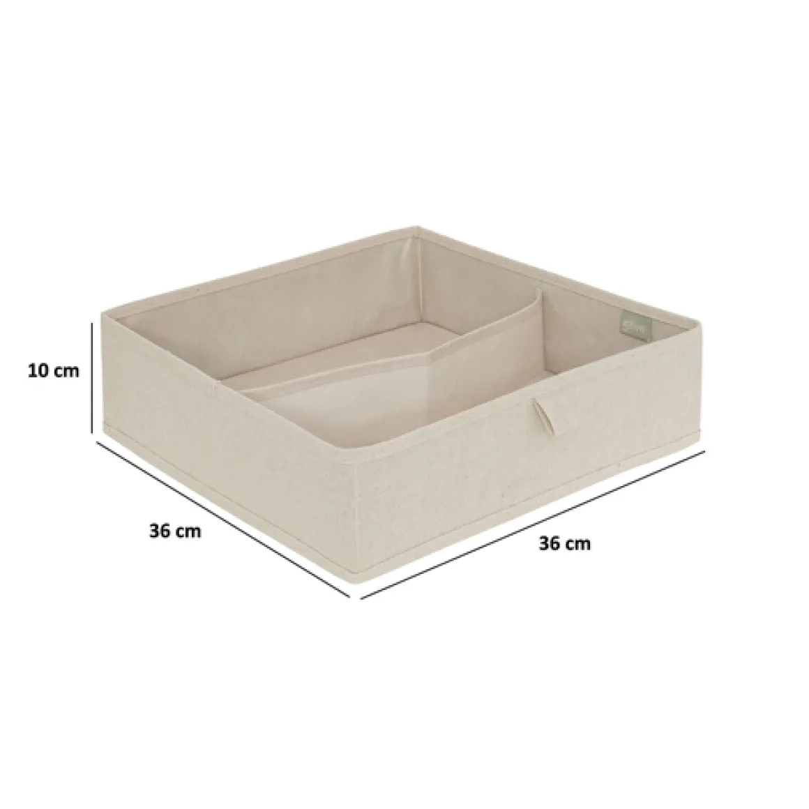 Rangement tiroir 2 compartiments, Beige
