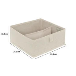 Rangement tiroir 2 compartiments, Beige