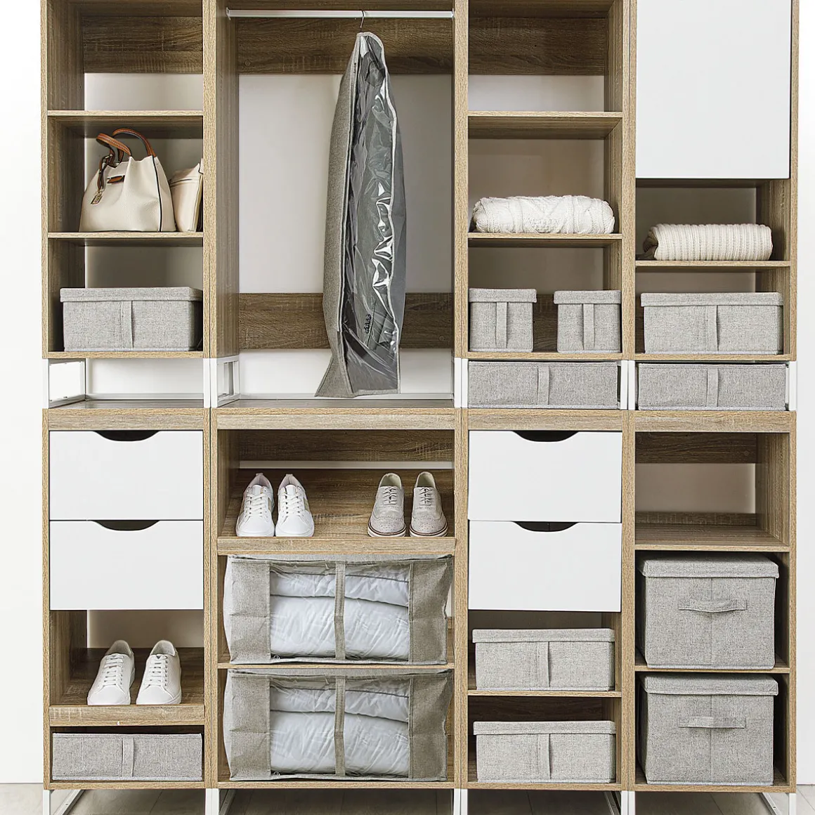 Rangement tiroirs, Gris clair