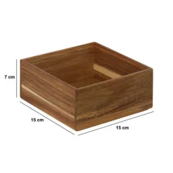 Rangement tiroirs, L.15 cm, Marron