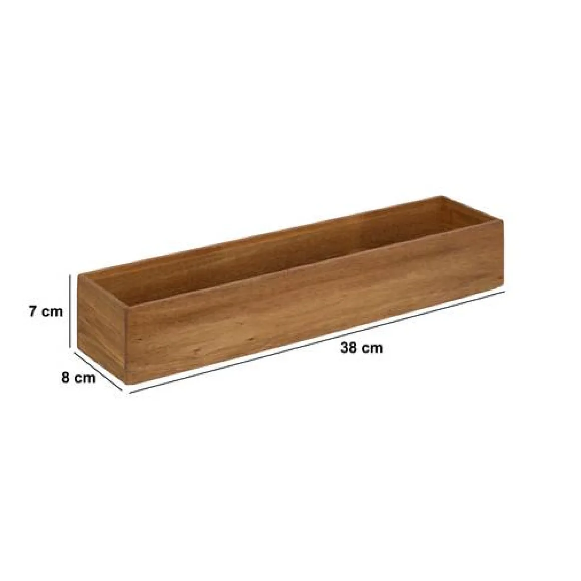 Rangement tiroirs, L.38 cm, Marron