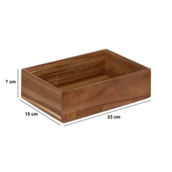 Rangement tiroirs, l.23 cm, Marron