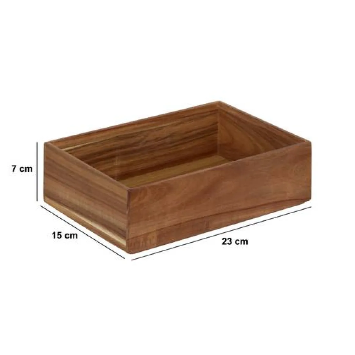 Rangement tiroirs, l.23 cm, Marron