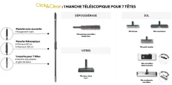 Recharge microfibre balai coulissant