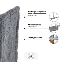 Recharge microfibre lisse balai télescopique