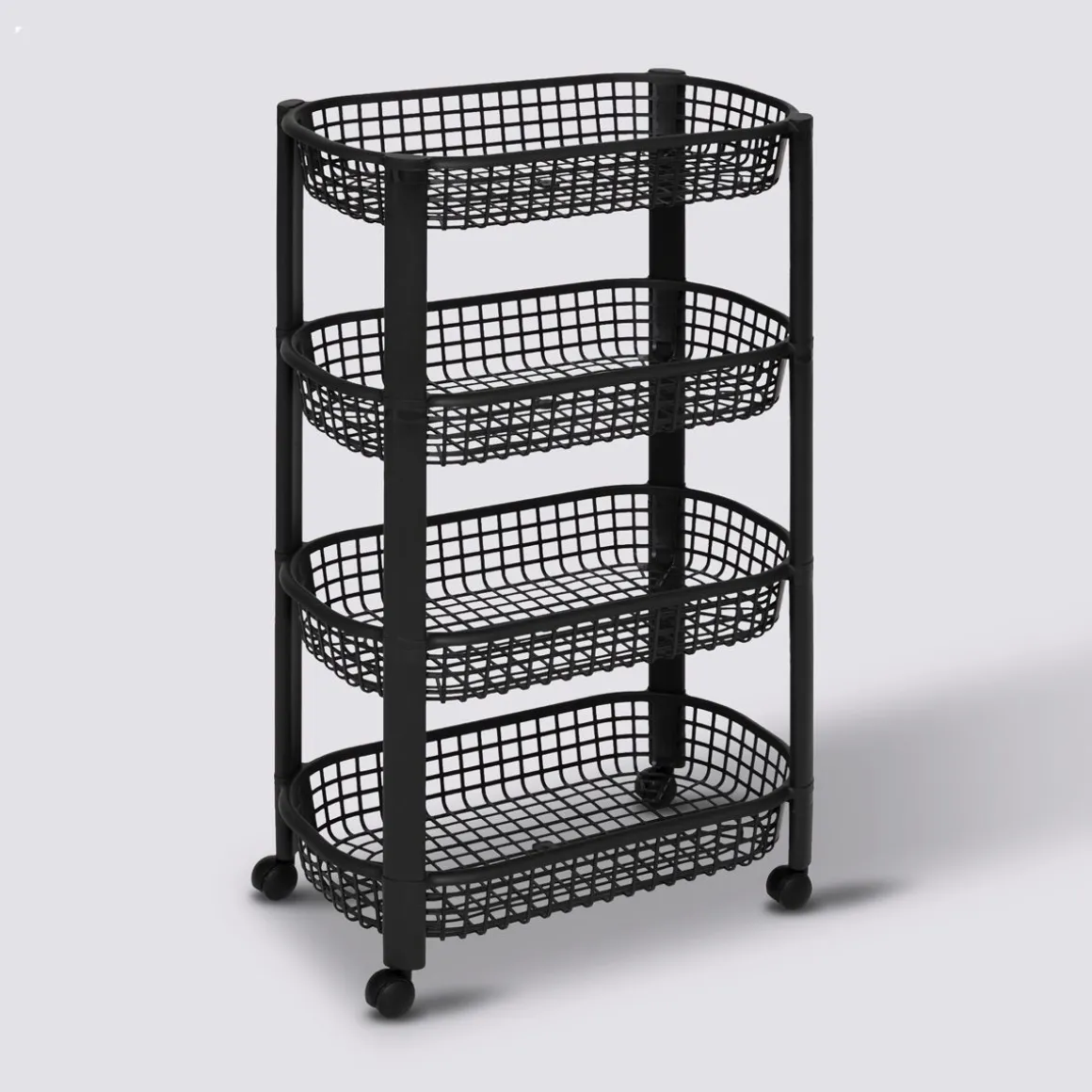 Resserre avec paniers 4 niveaux, Noir