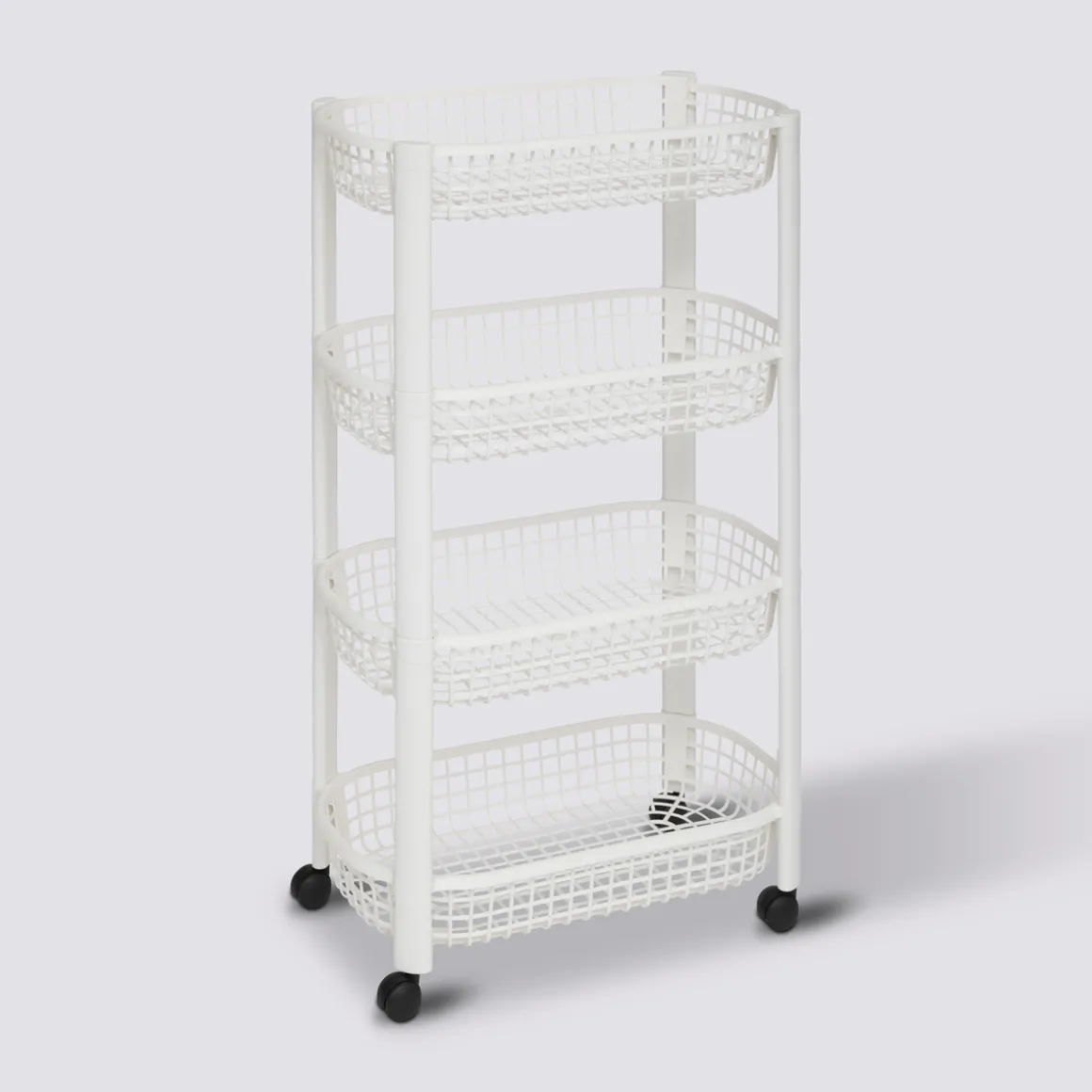 Resserre avec paniers 4 niveaux, Blanc
