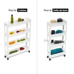 Resserre extensible 4 niveaux, Blanc