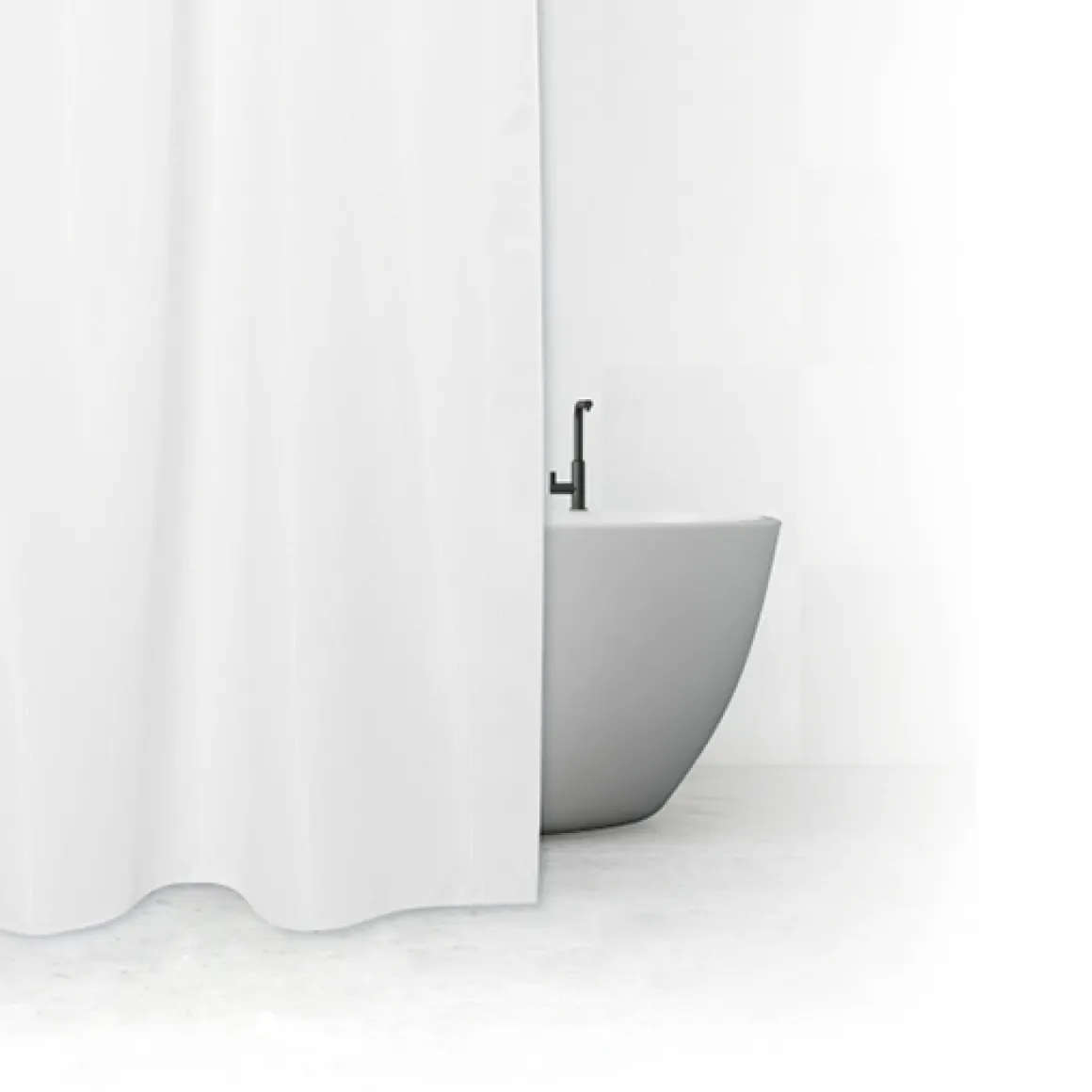 Rideau de douche 180x200cm, Blanc