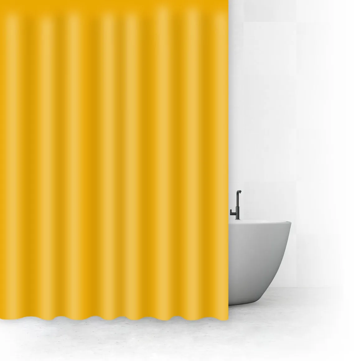 Rideau de douche 180x200cm, Jaune