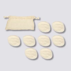 Sac avec 8 cotons démaquillants lavables