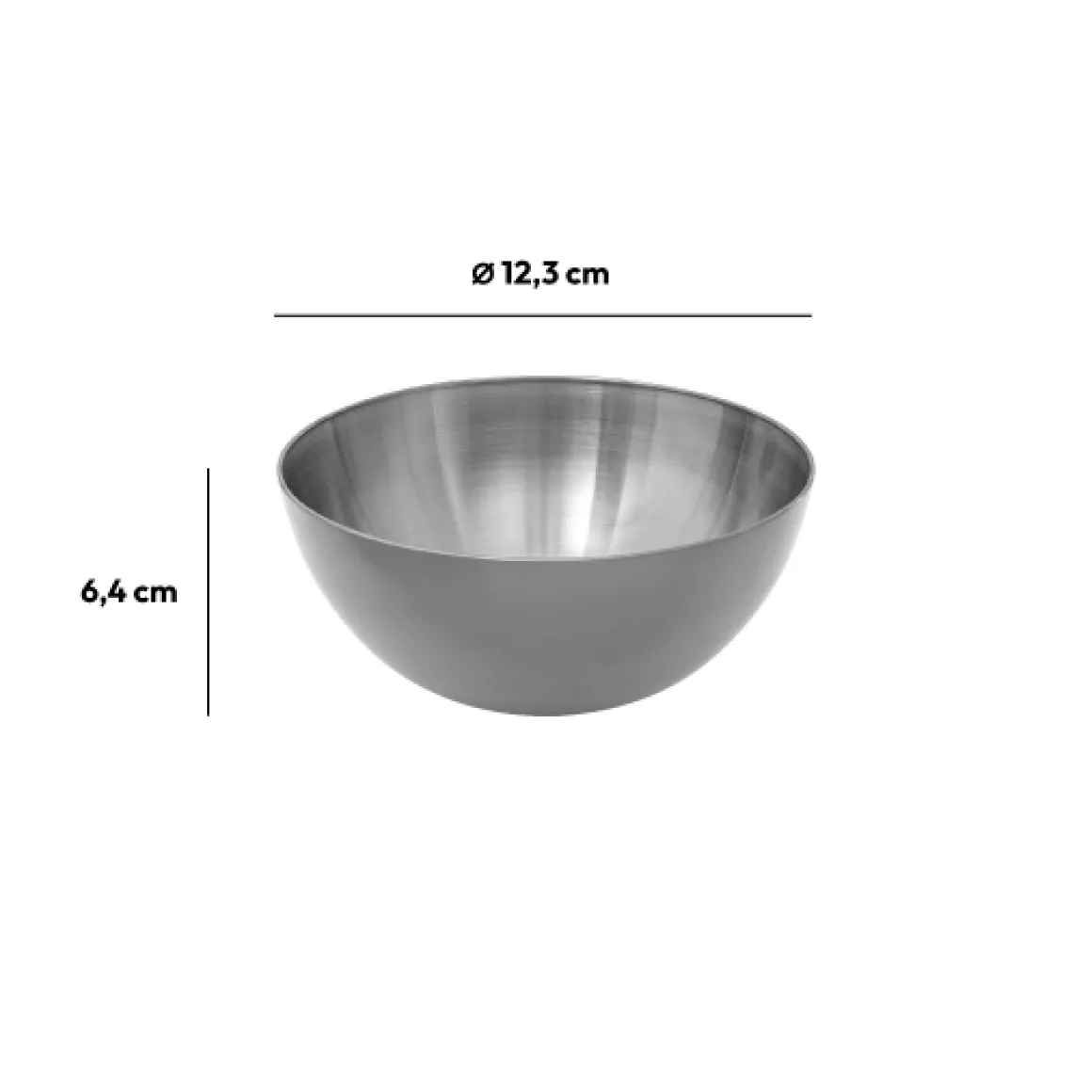 Saladier antidérapant D13 cm, Inox