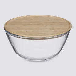Saladier D23 cm, Couvercle bambou
