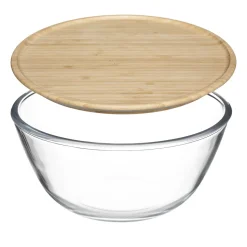 Saladier D23 cm, Couvercle bambou